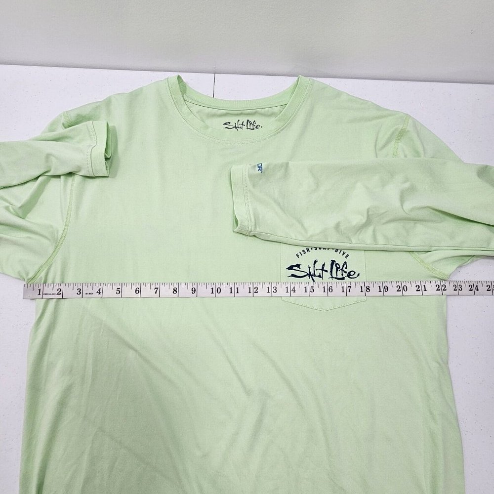Salt Life Watermans Trifecta Performance T Shirt Mens Size Large Pistachio Green - Picture 9 of 14